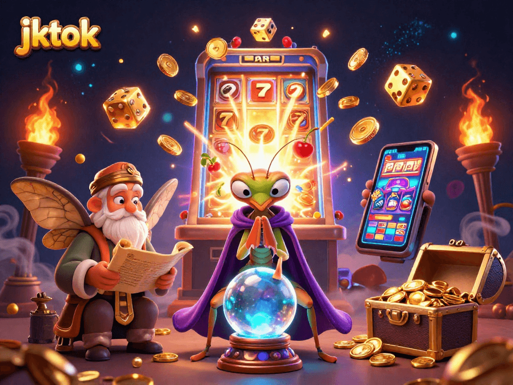 Menangkan jackpot dengan jktok pada mesin slot 3D berwarna-warni yang memukau.