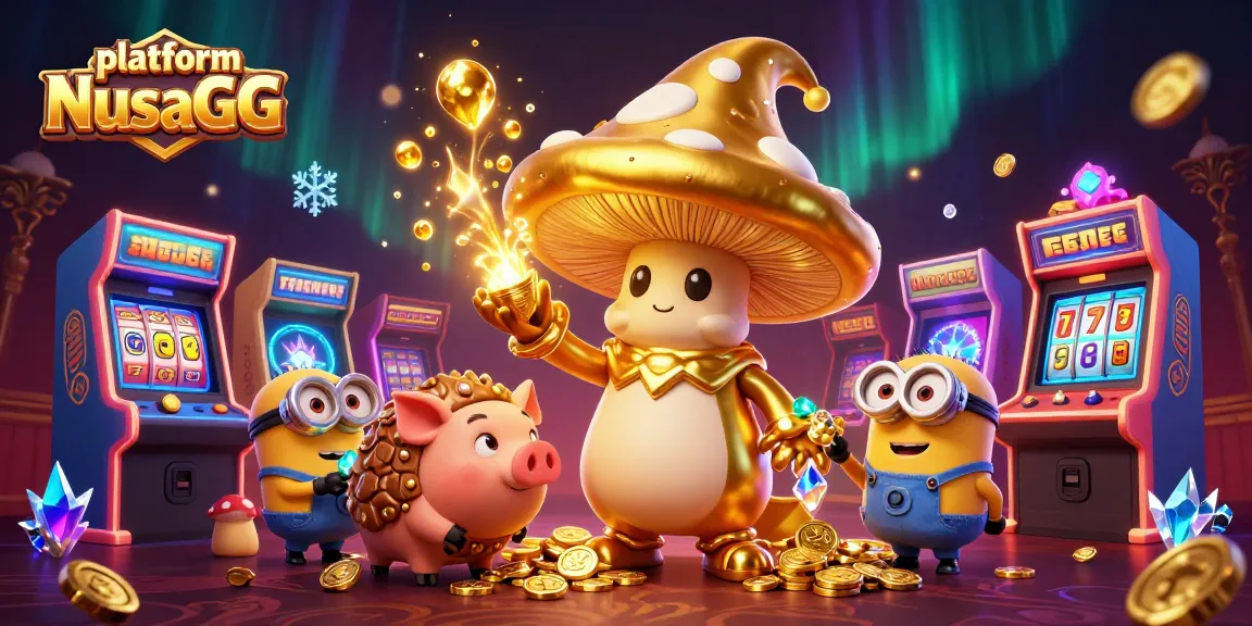 Experience thrilling gaming adventures on the platform NusaGG with magical characters and vibrant elements, capturing the excitement.