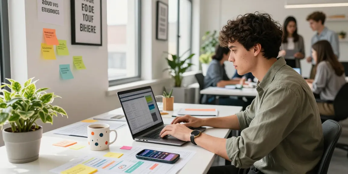 Social media marketing professional analyzing jebolwd analytics in a bright workspace