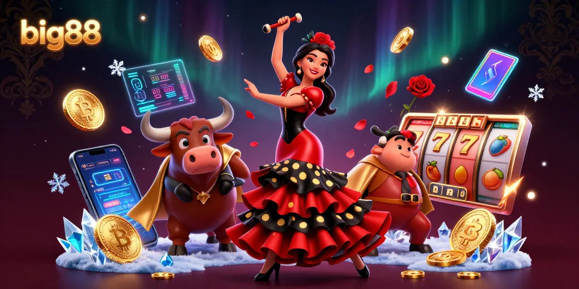 Experience thrilling jackpots with big88 and dynamic slot reels in an energetic casino setting.