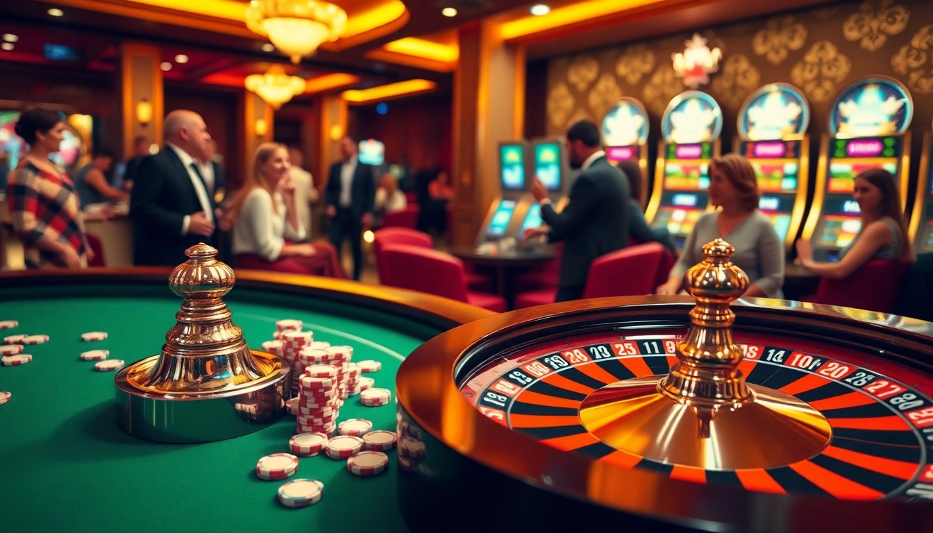Experience thrilling gambling at Valbet casino with vibrant slot machines and poker tables.