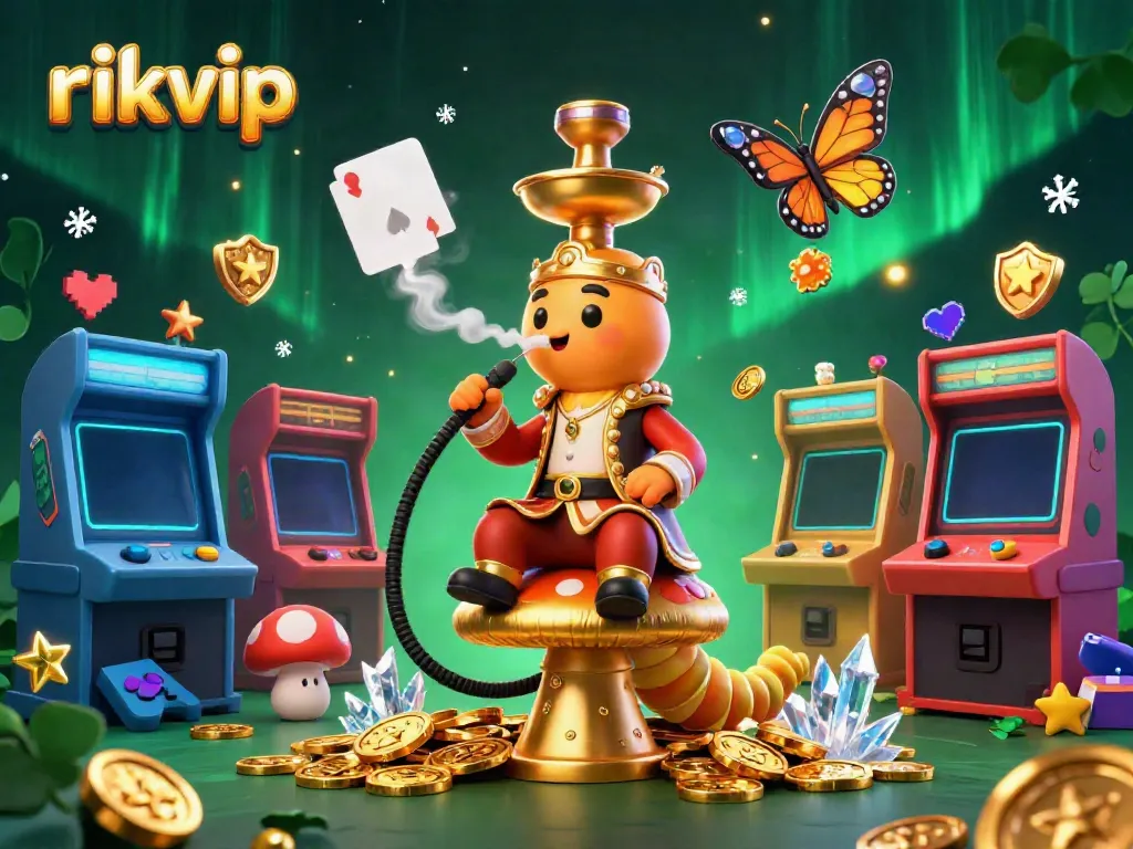 Experience the vibrant world of rikvip with this energetic casino-themed illustration.