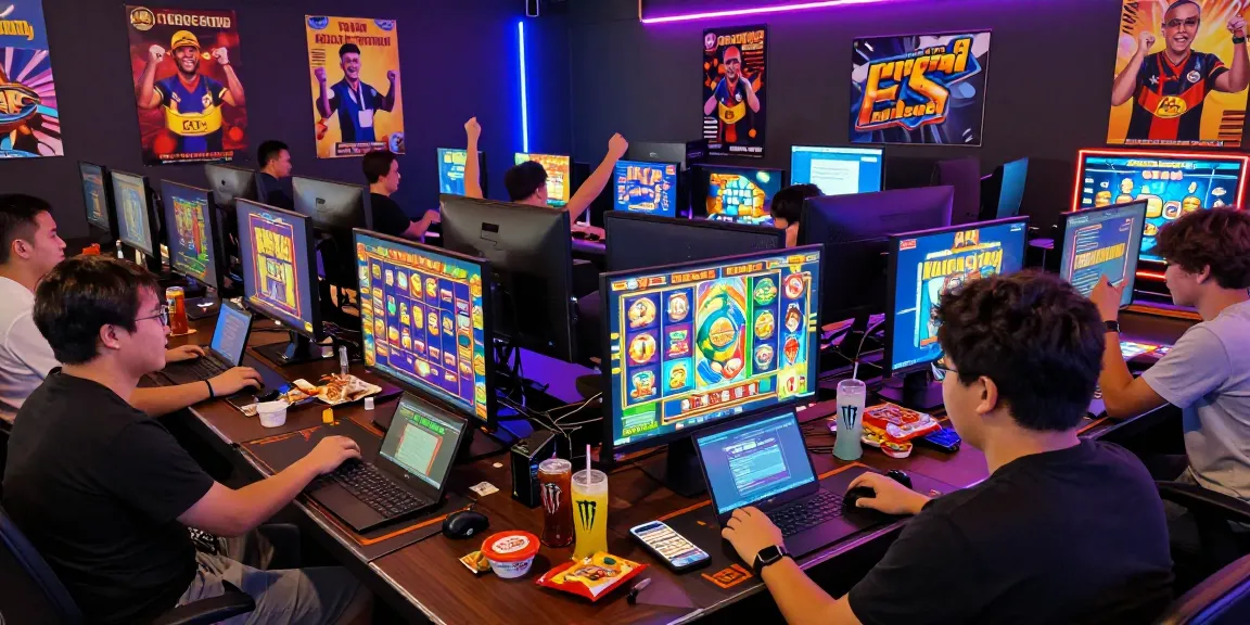 Engaging scene featuring players enjoying slot gacor games online, highlighting vibrant graphics and exciting atmosphere.