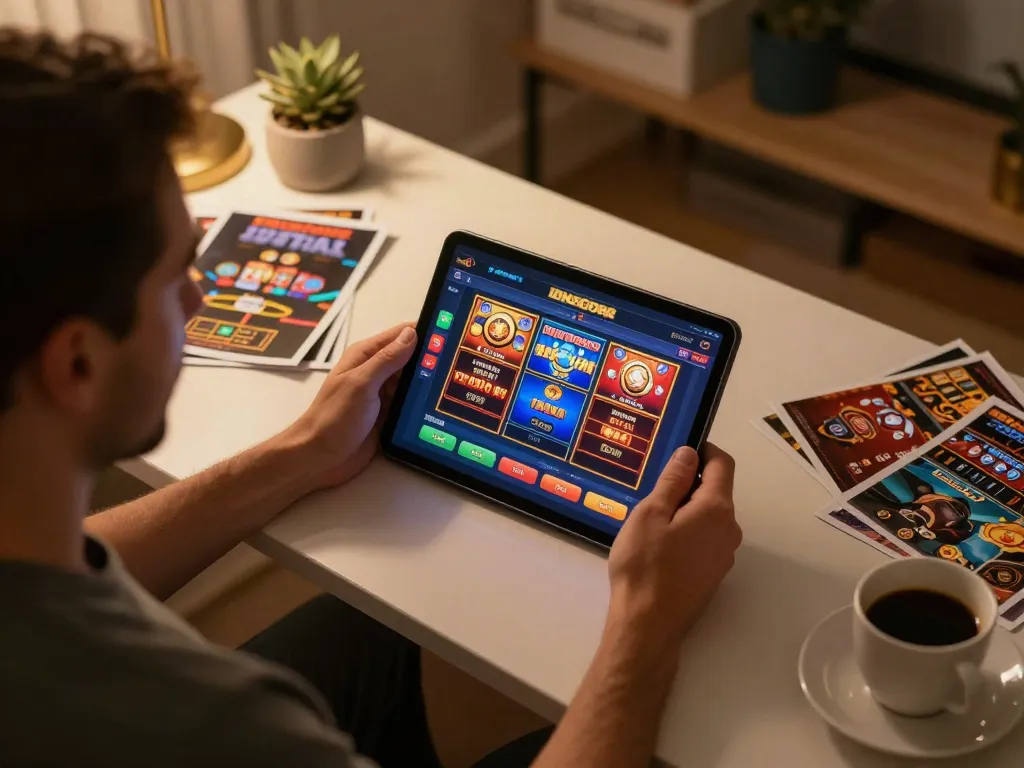 IDNSCORE online gambling session showcasing strategic gameplay with vibrant game interface