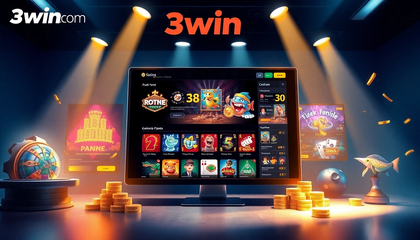 Experience the thrill of winning at 3win com's engaging online gaming interface.