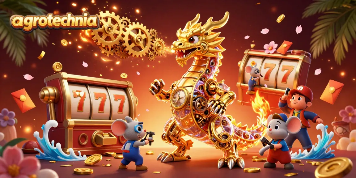 Spin the reels at agrotecnia with a golden dragon and immersive casino elements for an exciting experience.