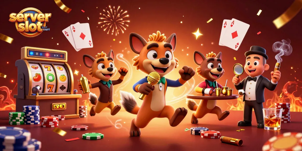 Enjoying the thrill of the server slot luar negeri experience with vibrant casino characters and slot elements.