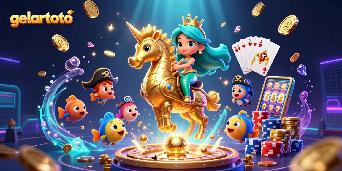 Enjoy the immersive gelartoto gaming experience with vibrant characters amidst casino excitement.