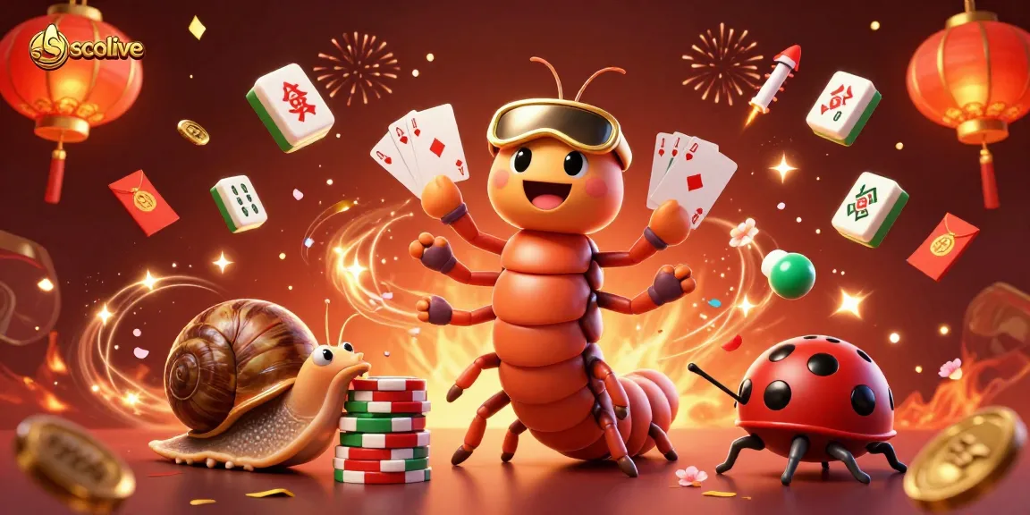 Socolive engages players with an exciting 3D animated gambling scene featuring vibrant casino elements and a lively character ensemble.