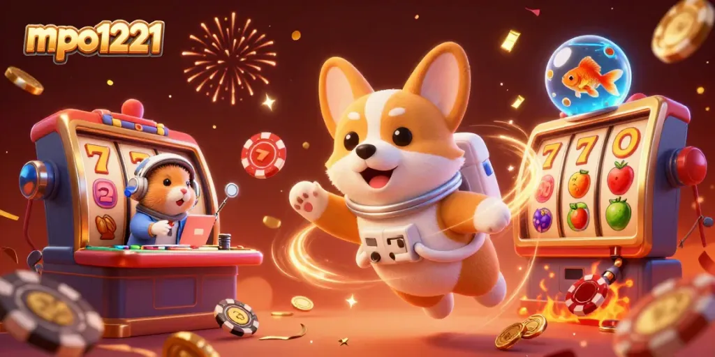 Menangkan jackpot di mpo1221 dengan slot yang mengesankan, dipenuhi koin emas dan chip poker.