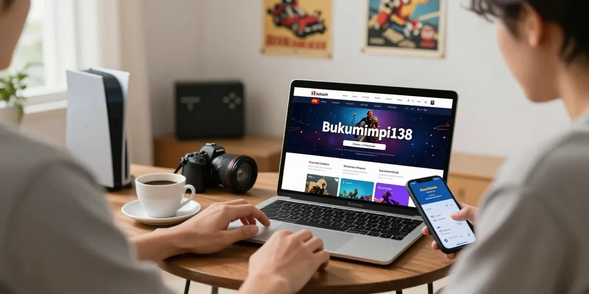 Pengguna bukumimpi138 menikmati platform taruhan online dengan laptop di ruang tamu yang nyaman.