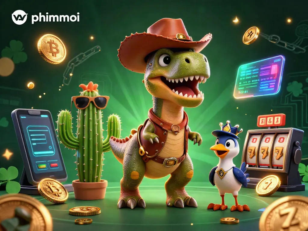 Join the action at web phimmoi with a lively T-Rex cowboy and casino elements galore.