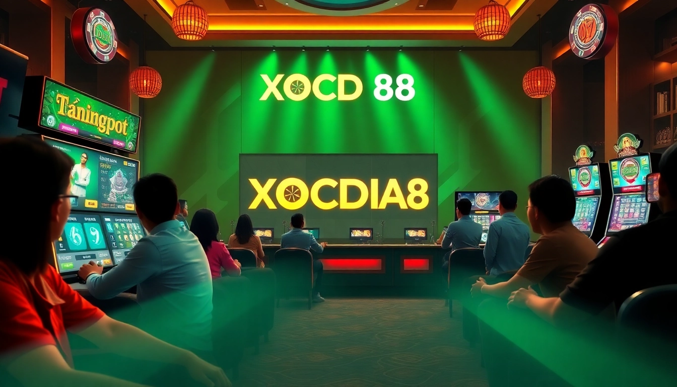 Engaging gaming scene at XOCDIA 88, showcasing excitement in online betting.