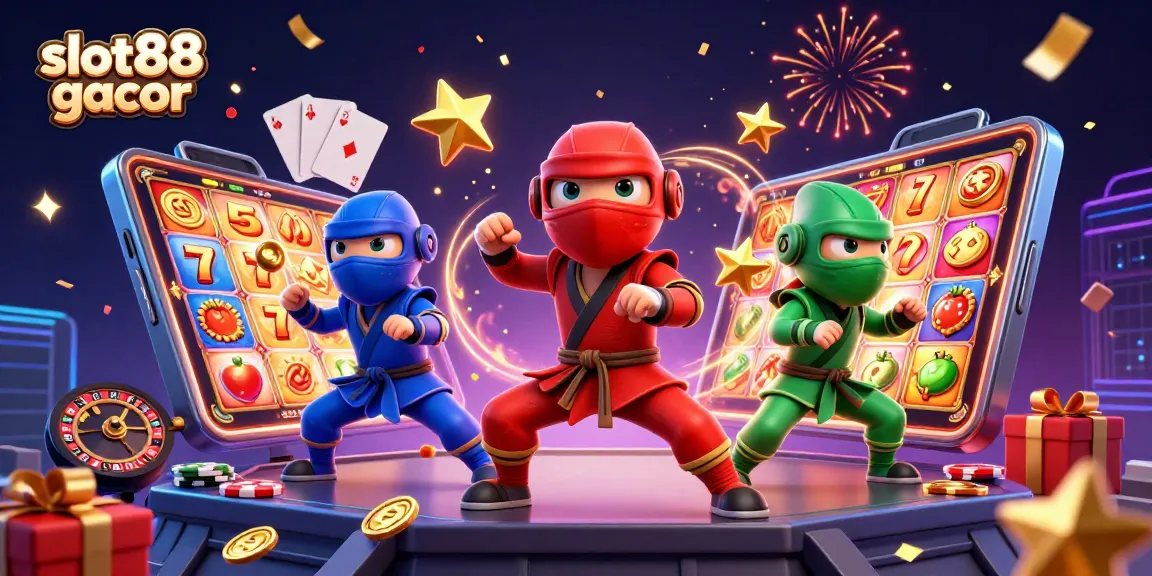 Maksimalkan kemenangan dengan slot88 gacor di kasino virtual, tumpukan chip poker dan kartu bermain.