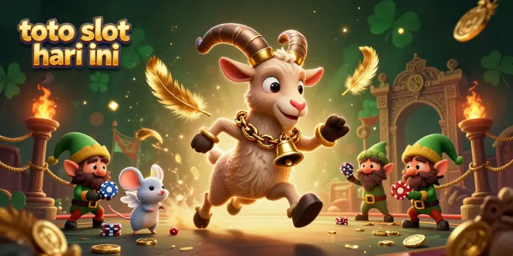Gambarkan momen seru di toto slot gacor hari ini dengan karakter kartun dan elemen kasino.