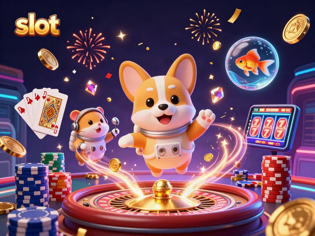 Menangkan slot dengan ilustrasi luar angkasa yang menampilkan karakter lucu.