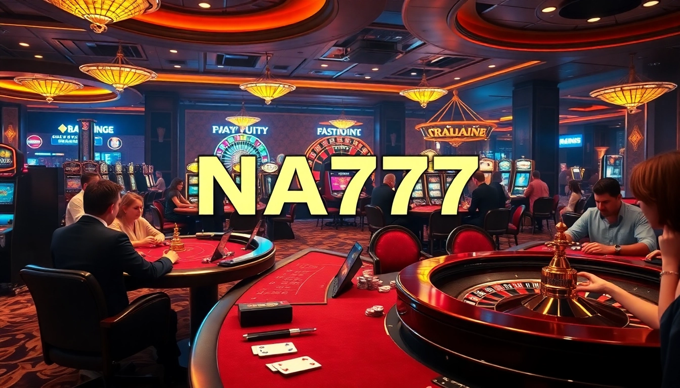 Experience the vibrant excitement at NA777 Casino with professional dealers and thrilling games.