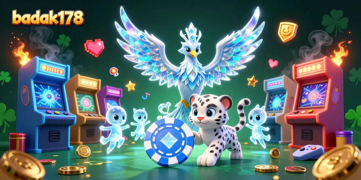 Engage with badak178's vibrant gaming world featuring unique 3D characters and lively casino elements.