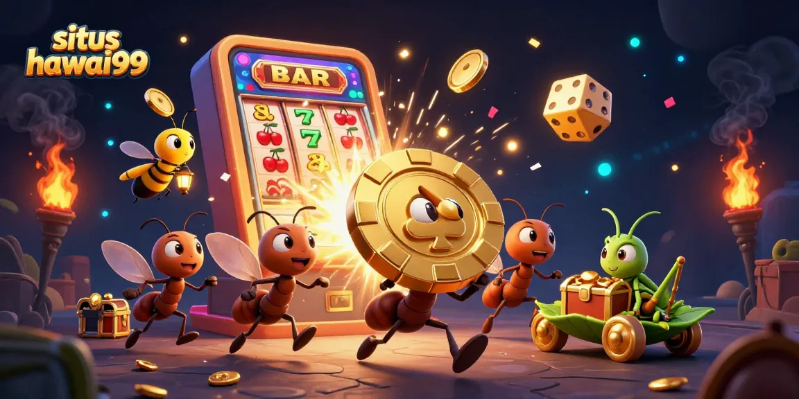 Experience the excitement of situs hawai99 with a team of cartoon ants executing a casino heist.