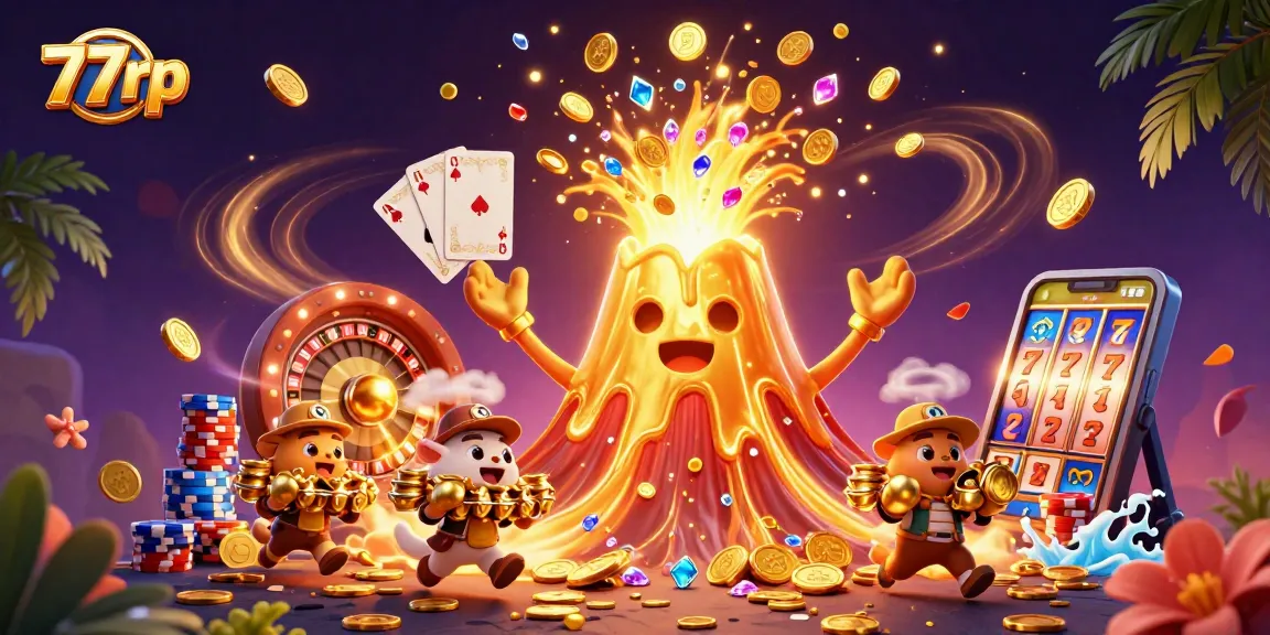 Enjoy the thrilling wins and bonuses at 77rp with gems, coins, and joyful characters!