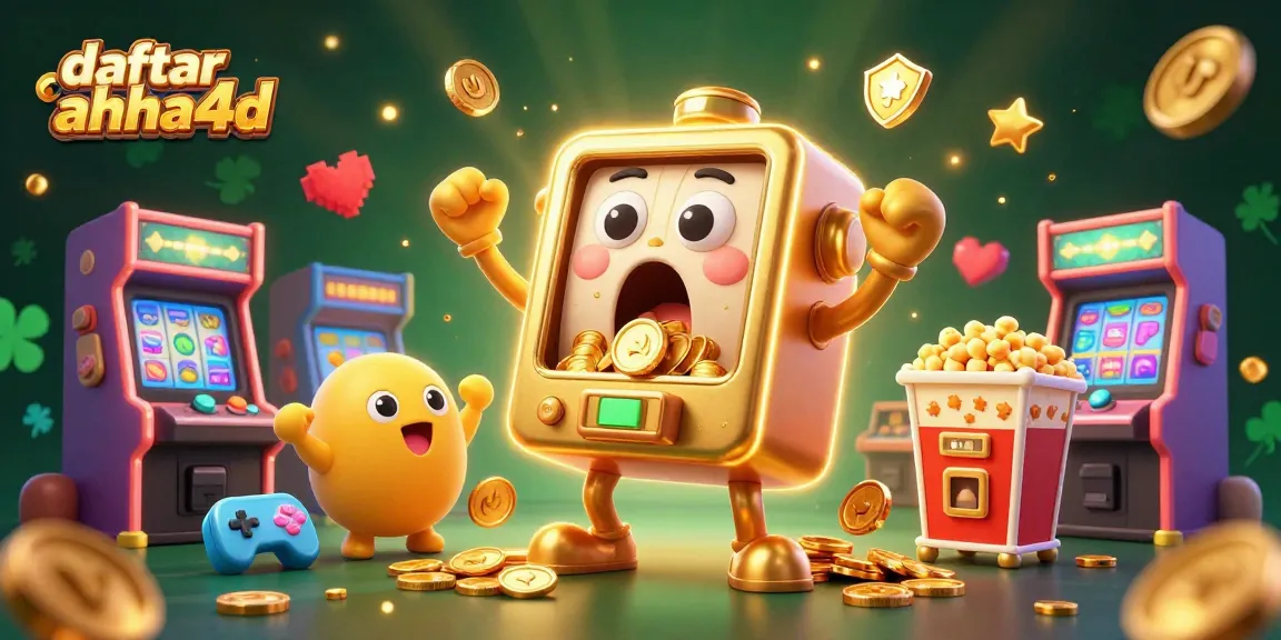 Melihat daftar ahha4d ketika mesin slot emas kartun beraksi dan menghasilkan jackpot besar dengan koin berjatuhan.