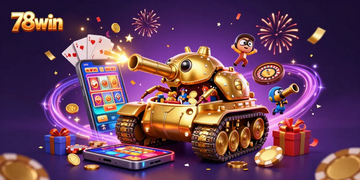 Experience thrilling gameplay with 78win's vibrant online casino scene filled with excitement and energy.