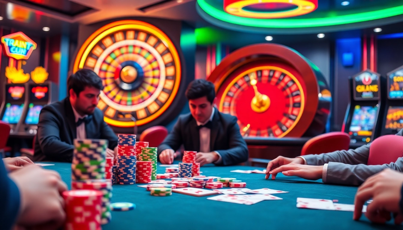 Experience the thrill of high-stakes gambling at trang chủ okfun with vibrant casino visuals.