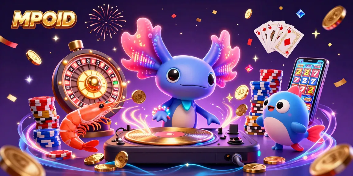 Experience engaging gaming action with MPOID featuring vibrant casino illustrations.