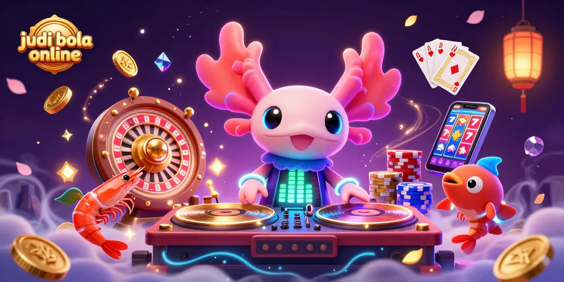 Engage in thrilling judi bola online action with vibrant casino characters and lively game elements.