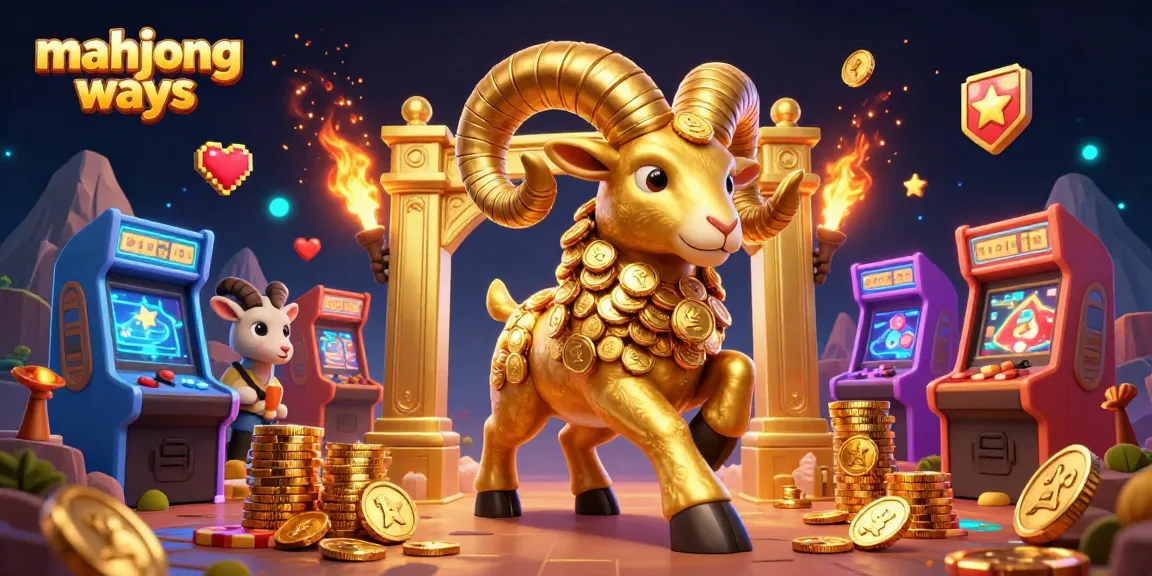 Experience the thrill of mahjong ways with dynamic gaming elements and vibrant visuals surrounding a charging golden ram.