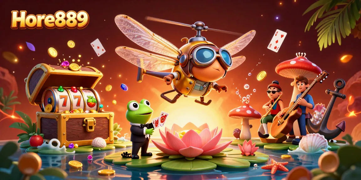 Experience the thrill of winning at Hore889, where vibrant slot elements captivate players with immersive designs.
