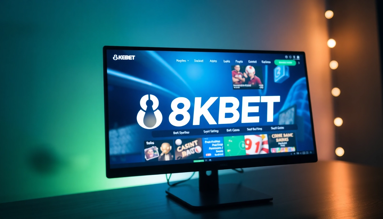 Experience the thrilling world of online betting with 8KBET, showcasing vibrant games and a user-friendly interface.
