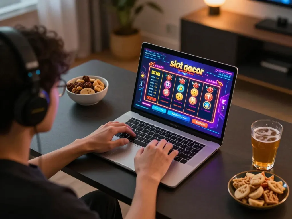 Sesi permainan online yang menarik menampilkan opsi situs slot gacor di laptop, menciptakan pengalaman yang imersif