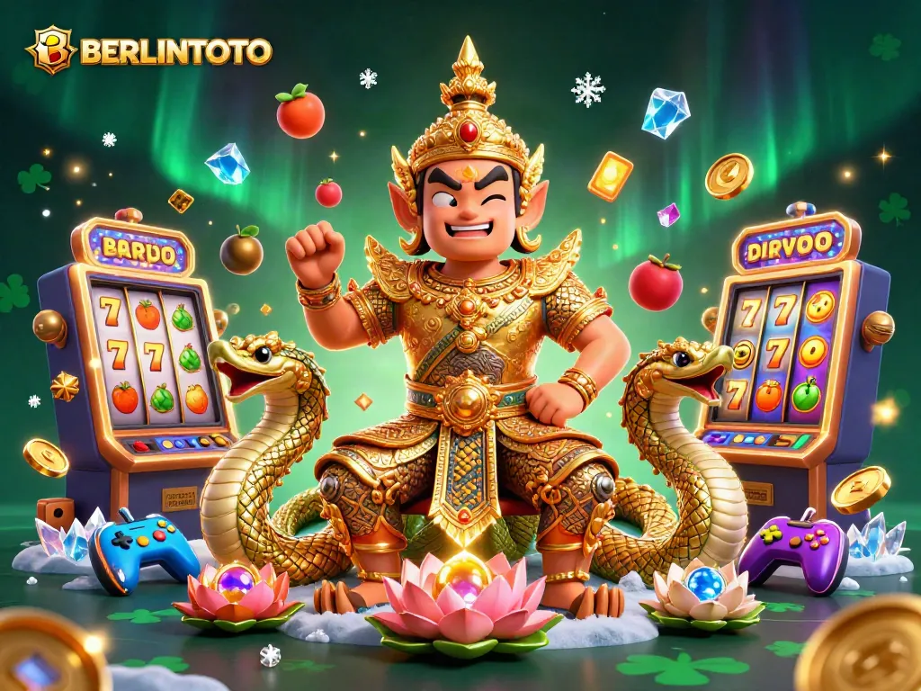 Engage with BERLINTOTO's vibrant casino experience surrounded by exhilarating slot machine action.