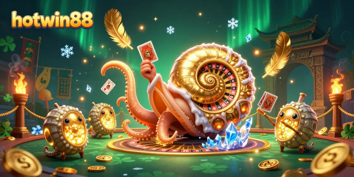 Engage with hotwin88's animated casino world featuring a nautilus roulette and dazzling casino elements.