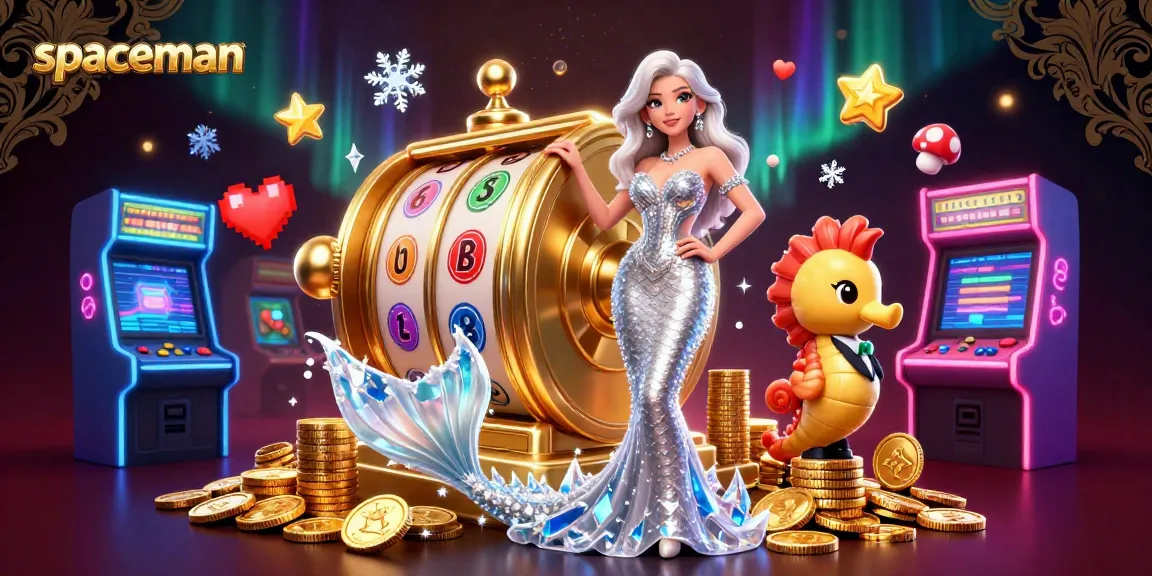 Play spaceman slots surrounded by vibrant game elements and a whimsical atmosphere.
