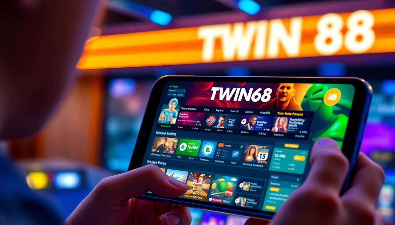 Link vào Twin68 showcased in an engaging online gaming interface, highlighting dynamic features.