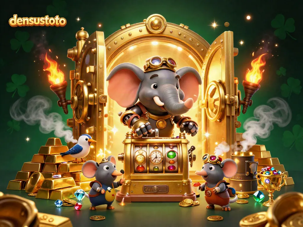 Memenangkan jackpot slot dengan densustoto saat seorang gajah rekayasa mengoperasikan mesin slot emas