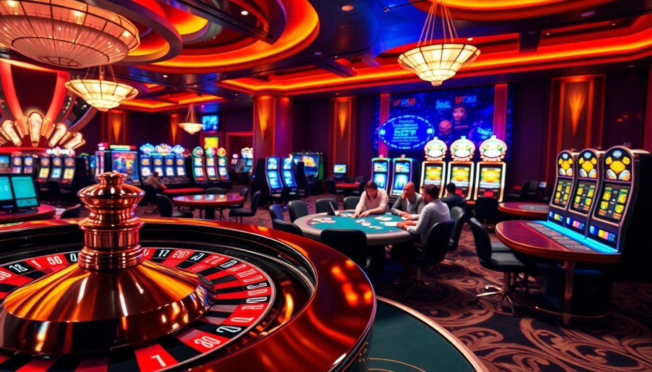 Experience the excitement of F168.VISION as players enjoy a dynamic casino scene filled with games.