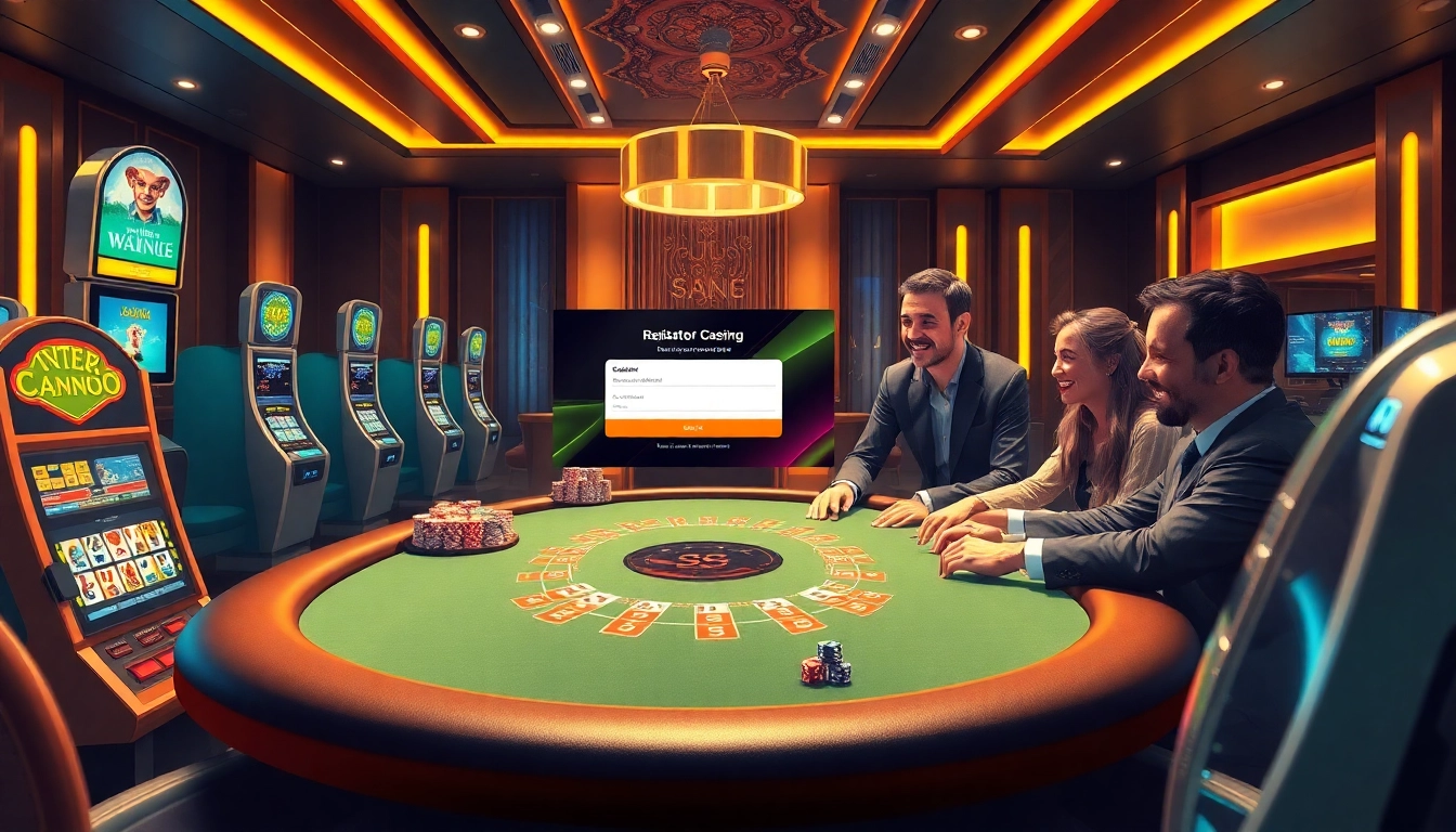 Experience the thrill of đăng Ký s8 at an exciting casino setting with vibrant slot machines and poker tables.