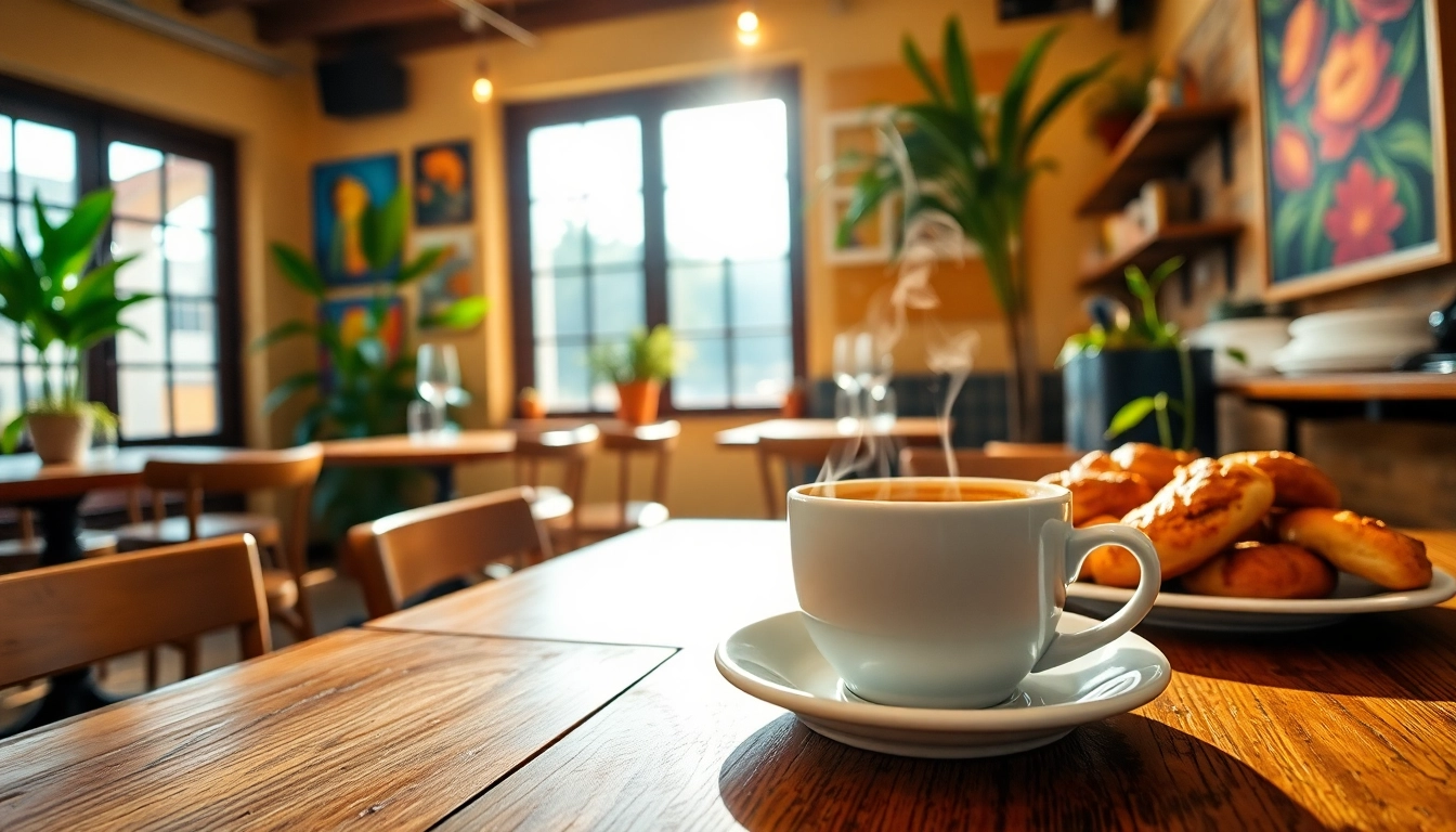 Enjoying a freshly brewed coffee at a charming Coffee shop lloret de mar, surrounded by pastries and sunlight.