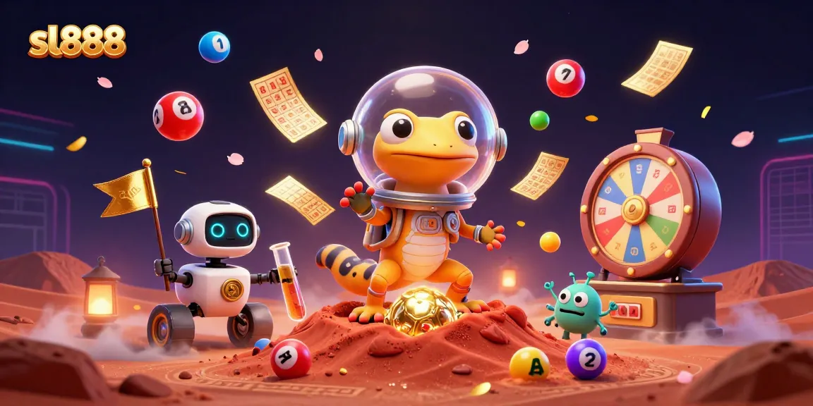 Experience thrilling gameplay at sl888 with our Martian gecko exploring a golden casino