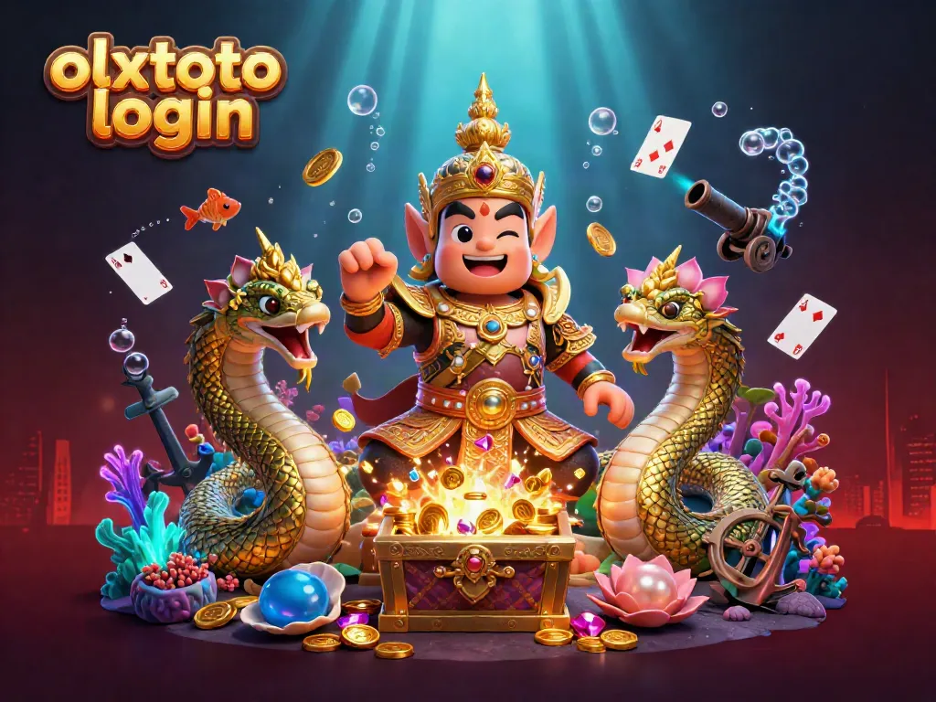 Experience seamless olxtoto login with vibrant visuals showcasing guardians and treasures.