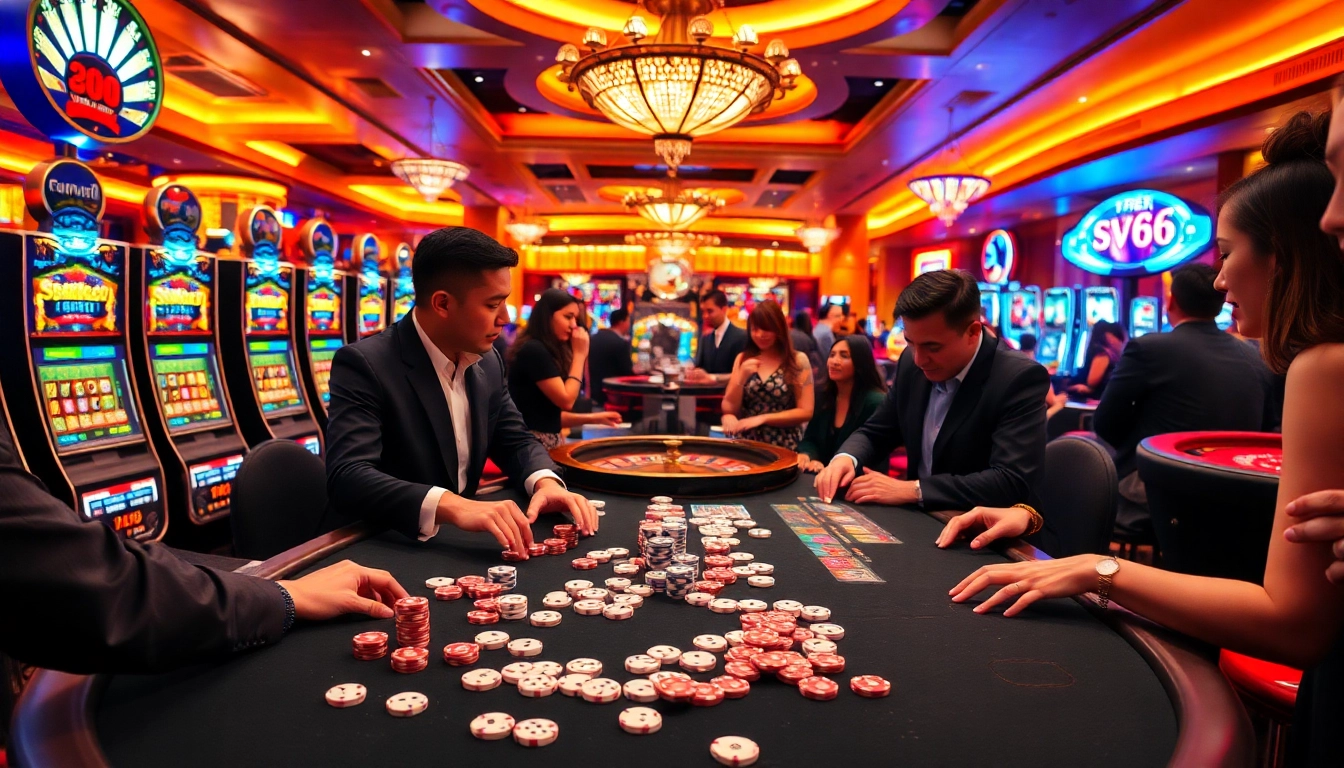 Enjoy thrilling gameplay with Sv66 nhà cái at luxurious gambling tables and vibrant slot machines.