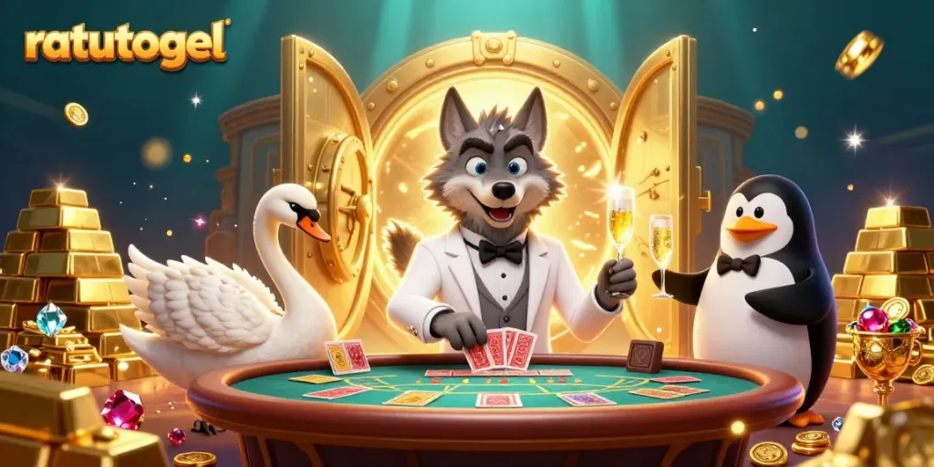 Ratutogel mempersembahkan kasino penuh kemewahan dengan serigala, angsa, dan penguin