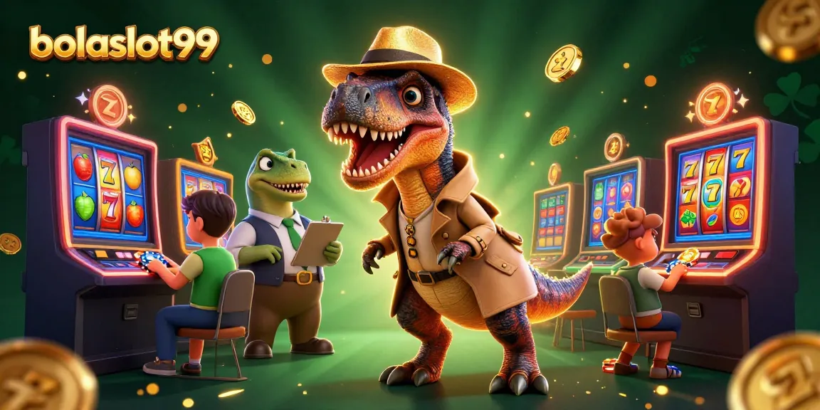 Play exciting slots and spinning reels at bolaslot99 while an inconspicuous velociraptor counts cards.