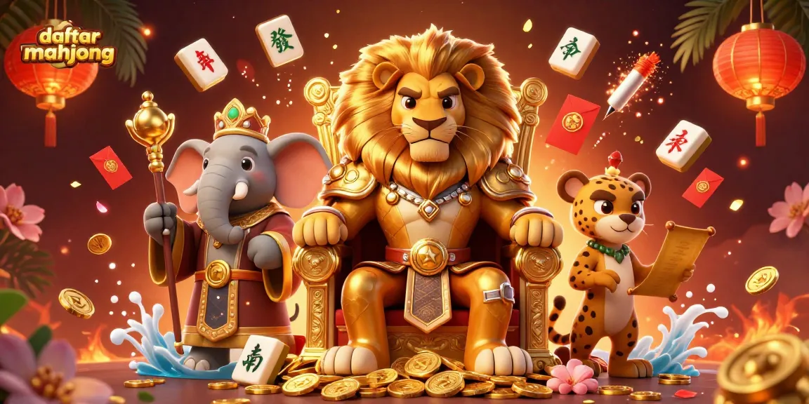 Win big with daftar mahjong in a vibrant, dynamic gaming scene featuring exotic elements.