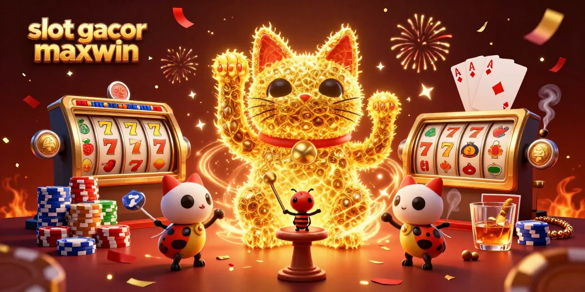 Gambarkan pengalaman mendebarkan dengan "slot gacor maxwin" dalam ilustrasi 3D yang penuh warna.