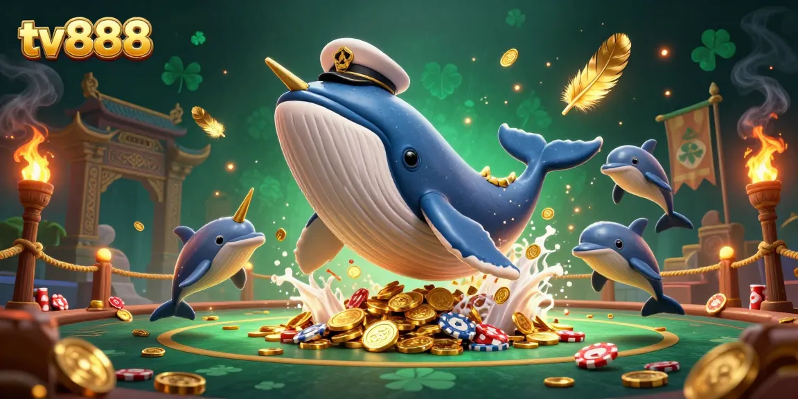 Engage with tv888's exciting gameplay featuring whimsical characters in a casino-themed scene.