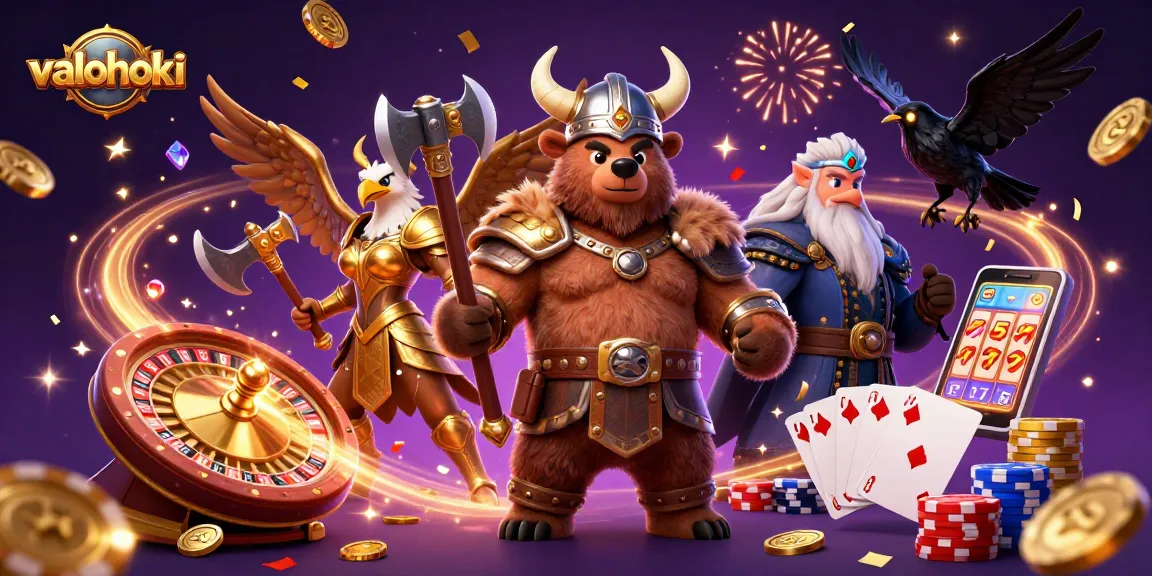 Spin to win big at Valohoki with our epic Viking and casino characters!